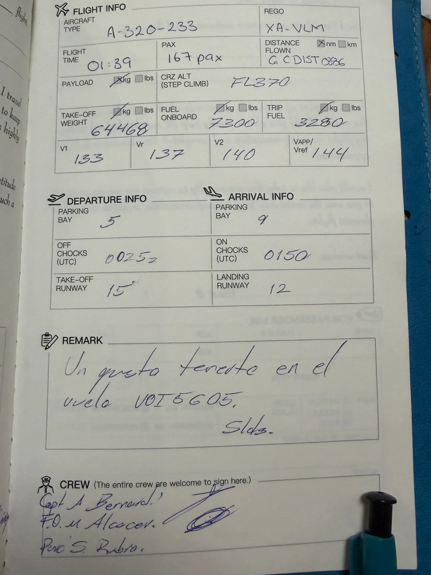 Y45605 original technical record